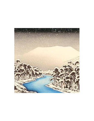 Neige sur le Mont Ikubi, de Goyo Hashiguchi - Reproduction Fine Art pour bénéficier 