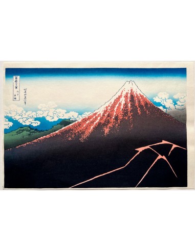 Estampe Japonaise de Hokusai Katsushika | Orage sur le Mont Fuji Comparez et commandez 