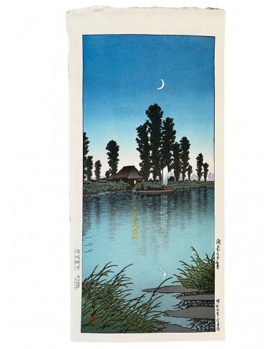 Estampe Japonaise de Hasui Kawase | Soir à Itako - Misurigi Vous souhaitez 