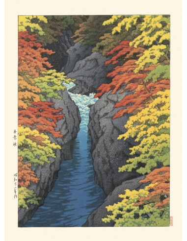 Les Gorges d'Azuma à l'Automne de Hasui Kawase | Reproduction Fine Art basket pas cher