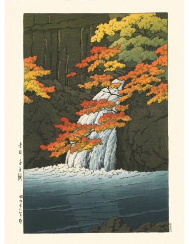 La Cascade de Senju de Hasui Kawase | Reproduction Fine Art Les magasins à Paris