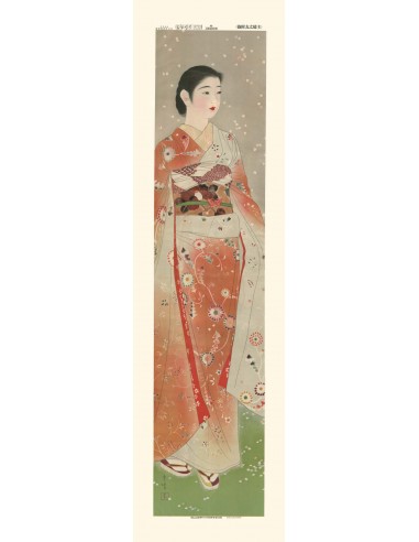 Beauté au Kimono Fleurs de Yamakawa | Reproduction Fine Art suggérées chez