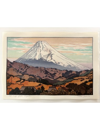 Estampe Japonaise de Yoshida Toshi | Le Mont Fuji vu de Nagaoka en Hiver français