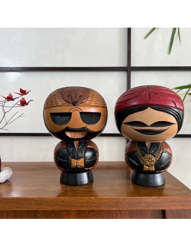 Kokeshi Créative Vintage | Couple Aïnu prix pour 