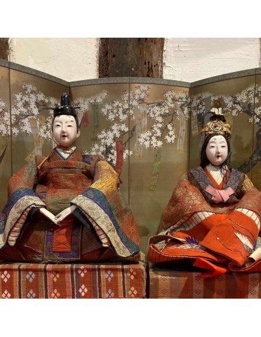 Poupée Japonaise Traditionnelle Hina Matsuri | Couple empereur et impératrice Pour