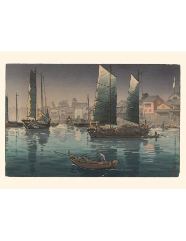 La baie d'Akashi de Koitsu | Reproduction Fine Art votre