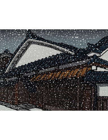 Estampe Japonaise de Nishijima Katsuyuki | Flocons de Neige pas cher