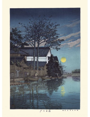 Soir à Itako de Hasui Kawase | Reproduction Fine Art pas cher chine