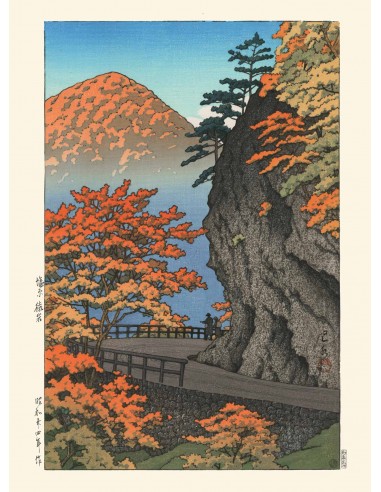 Automne à Saruiwa, Shiobara de Hasui Kawase | Reproduction Fine Art basket pas cher