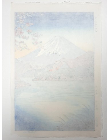 Estampe Japonaise de Okada Koichi | Mont Fuji vu du Lac Ashi Venez découvrir notre 