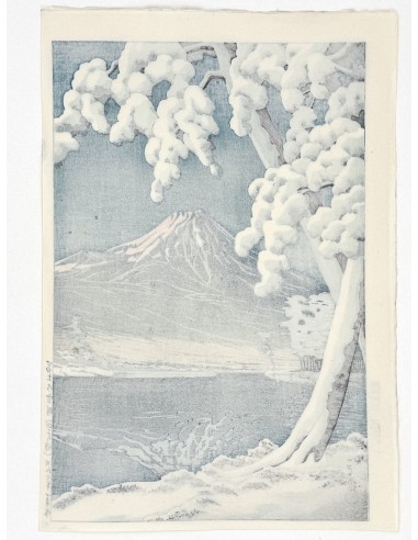 Estampe Japonaise de Hasui Kawase | Le Mont Fuji sous la neige plus qu'un jeu 