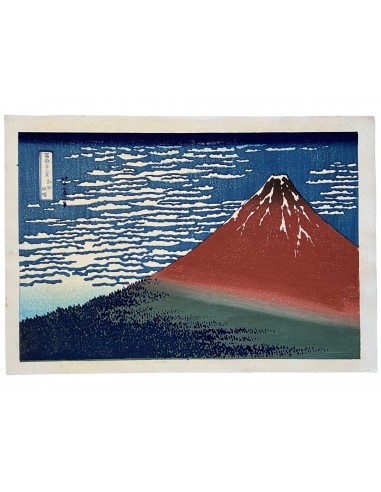 Estampe Japonaise de Hokusai Katsushika | Le Mont Fuji Rouge Livraison rapide