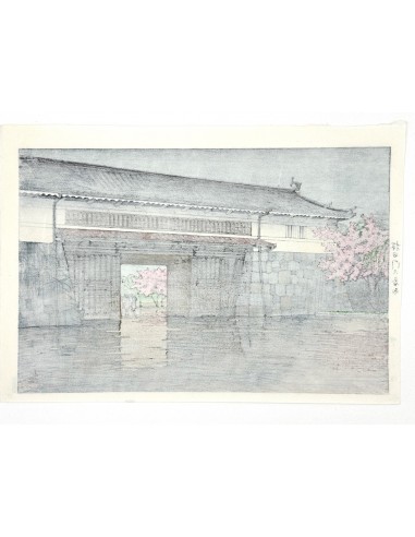 Estampe Japonaise de Hasui Kawase | Pluie de printemps au Palais impérial en ligne