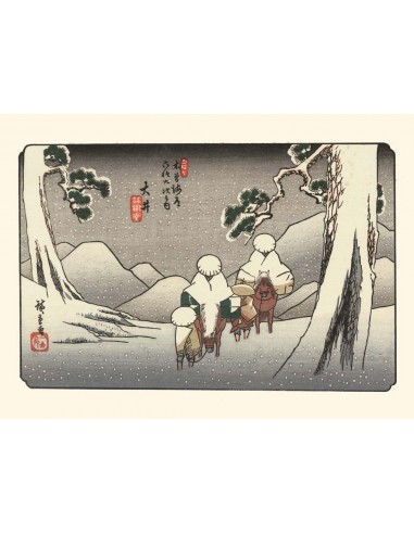 Oi sous la neige de Hiroshige | Reproduction Fine Art meilleur choix