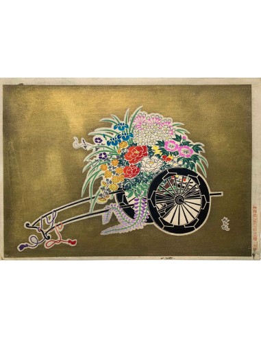 Estampe Japonaise de Tasaburo Takahashi | Chariot à fleurs n°1 - Printemps 2 - 3 jours ouvrés.