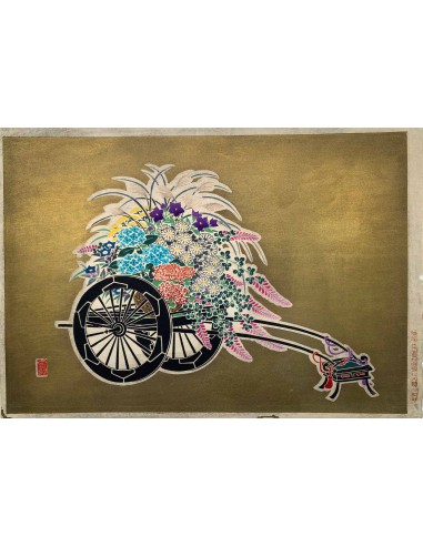 Estampe Japonaise de Tasaburo Takahashi | Chariot à fleurs n°2 - Eté commande en ligne