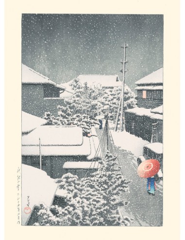 Neige à Daichi de Hasui Kawase | Reproduction Fine Art vous aussi creer 