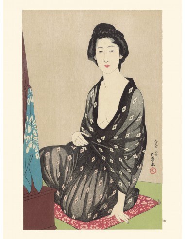 Femme en Kimono d'Été de Goyo Hashiguchi | Reproduction Fine Art pas cher