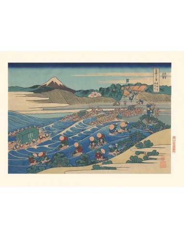 Le Fuji depuis Kanaya de Hokusai | Reproduction Fine Art prix pour 