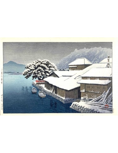 Neige à Ishinomaki de Hasui Kawase | Reproduction Fine Art commande en ligne