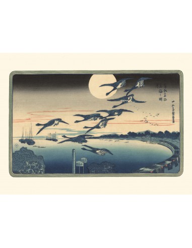 Pleine lune d'automne à Takanawa  de Hiroshige | Reproduction Fine Art soldes