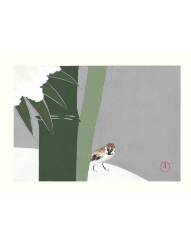 Moineaux et bambou de Kamisaka Sekka | Reproduction Fine Art commande en ligne