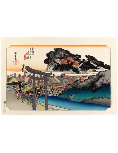 Estampe Japonaise de Hiroshige | Le Grand Tokaido n°7 Fujisawa commande en ligne