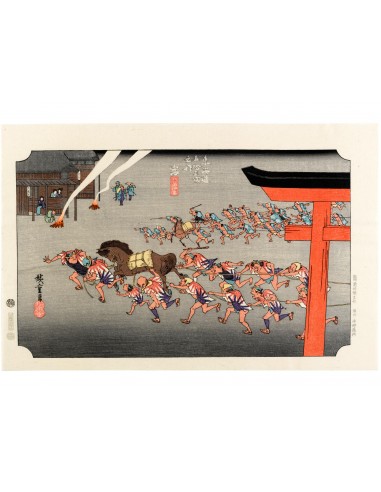 Estampe Japonaise de Hiroshige | Le Grand Tokaido n°42 Miya online