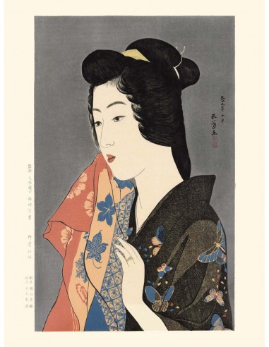 Femme avec une serviette de Goyo Hashiguchi | Reproduction Fine Art - 50-70% off 