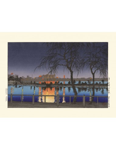 Nuit à Shinobazu de Hasui Kawase | Reproduction Fine Art Fin de série