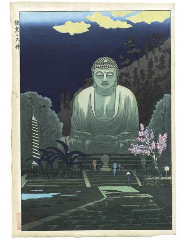 Estampe japonaise de Okuyama Gihachiro  | Grand Bouddha de Kamakura en ligne