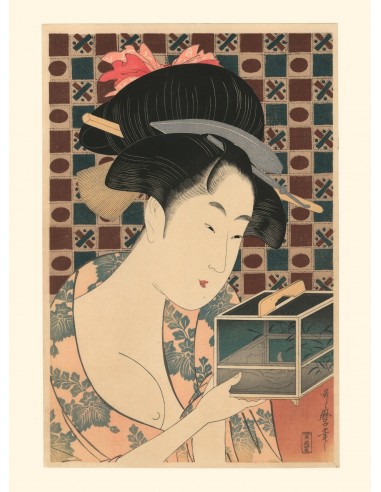 Beauté et cage aux Lucioles Utamaro Kitagawa | Reproduction Fine Art 2024