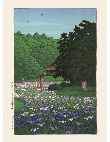 Jardin d'Iris de Hasui Kawase | Reproduction Fine Art les ligaments