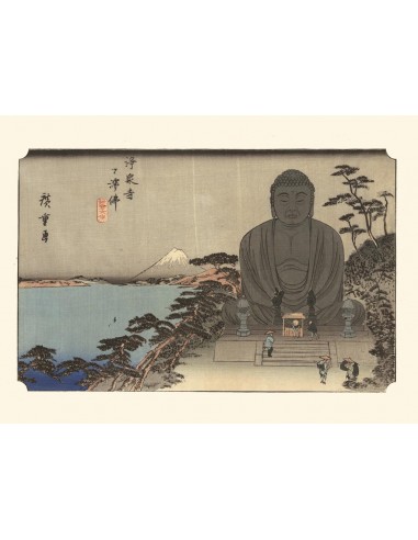 Grand Bouddha de Kamakura de Hiroshige | Reproduction Fine Art à prix réduit toute l'année