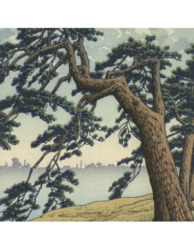 Matin brumeux à Yotsuya Mitsuke de Hasui Kawase | Reproduction Fine Art plus qu'un jeu 