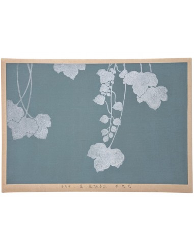 Estampe Japonaise Ecole Rinpa | Feuilles argent france