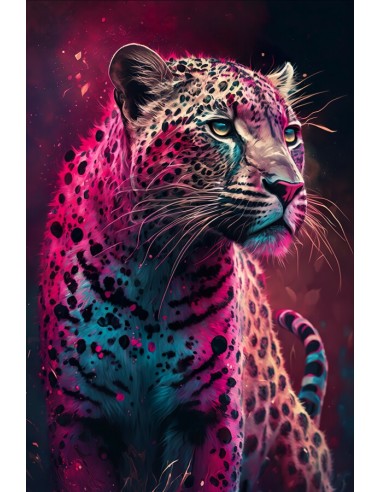 Tableau Leopard Rose en ligne