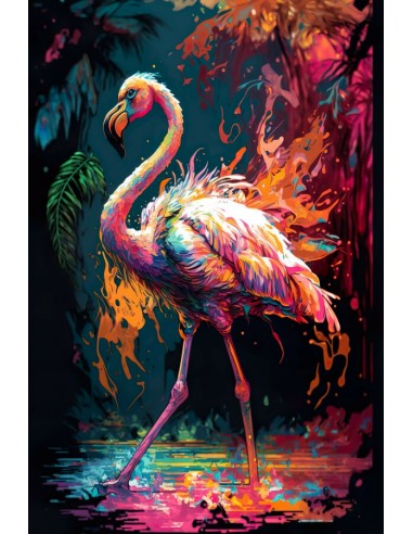 Tableau Flamant Rose Coloré pour bénéficier 