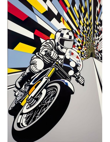 Tableau Pop Art Moto d'Europe débarque