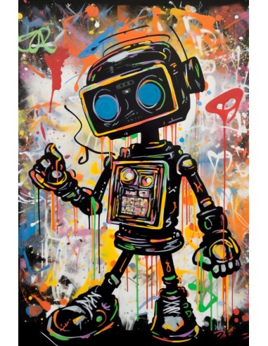 Tableau Street Art Robot Vous souhaitez 