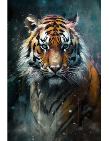 Tableau Toile Tigre pas cher 