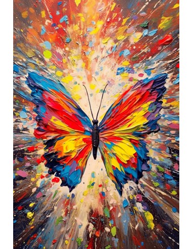 Tableau Papillon Multicouleur Livraison rapide