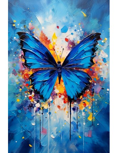 Tableau Papillon Bleu 2024