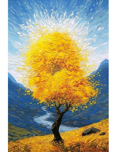 Tableau Arbre Jaune Amélioration de cerveau avec